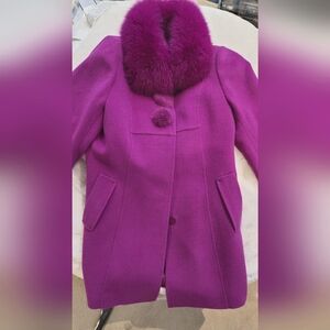 Wool/Cashmere blend fuchsia coat
